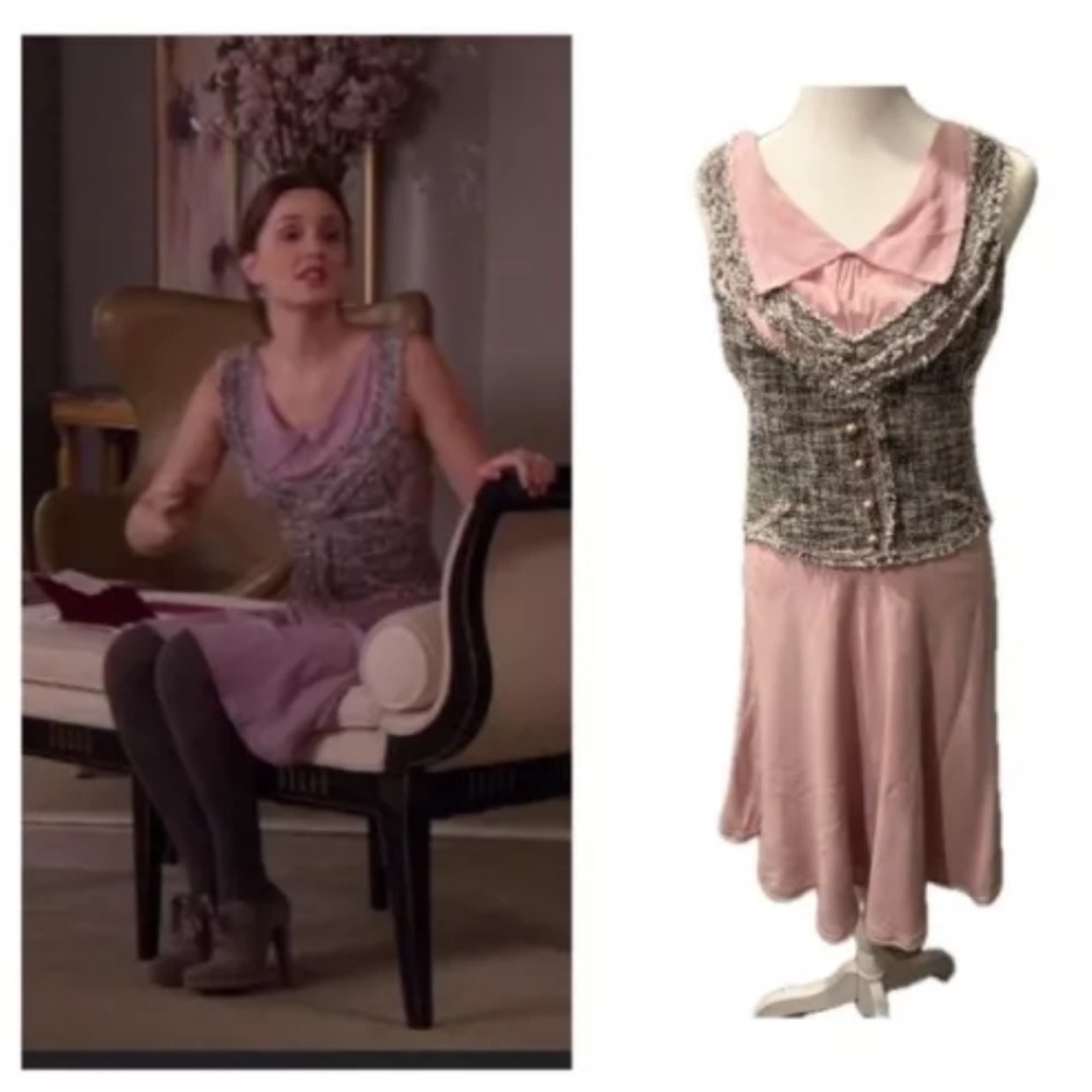 ASO Blair Waldorf Gossip Girl Extremely Rare Zac Posen Resort 2011 Tweed Dress